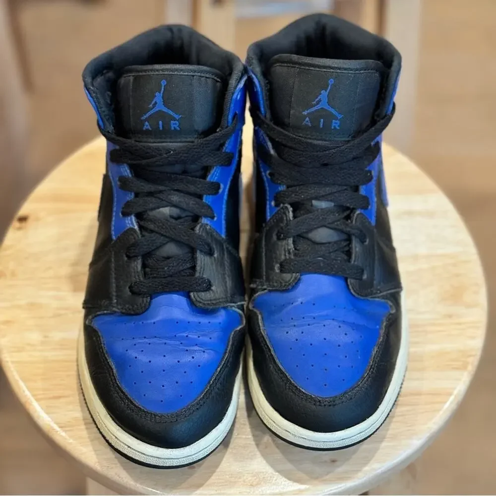 Nike Air Jordan Mid 1 Hyper Royal Boys size 6Y